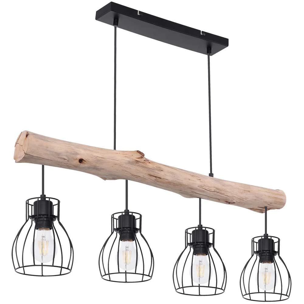 Globo Lighting Hängeleuchte , schwarz , Maße (cm): B: 13,6 H: 140