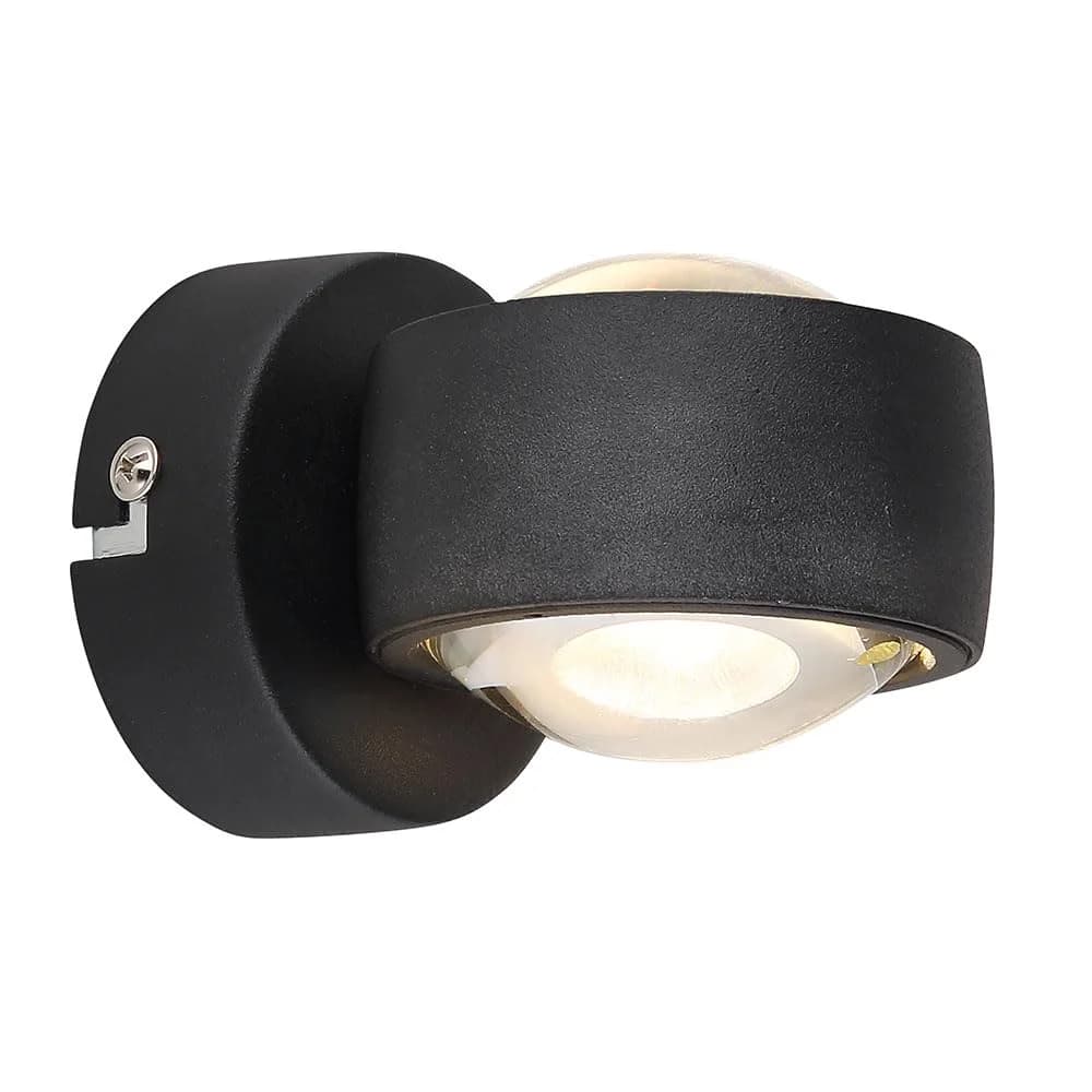 Globo 78290B Randi Wandleuchte Metall Schwarz Matt, 2X Led