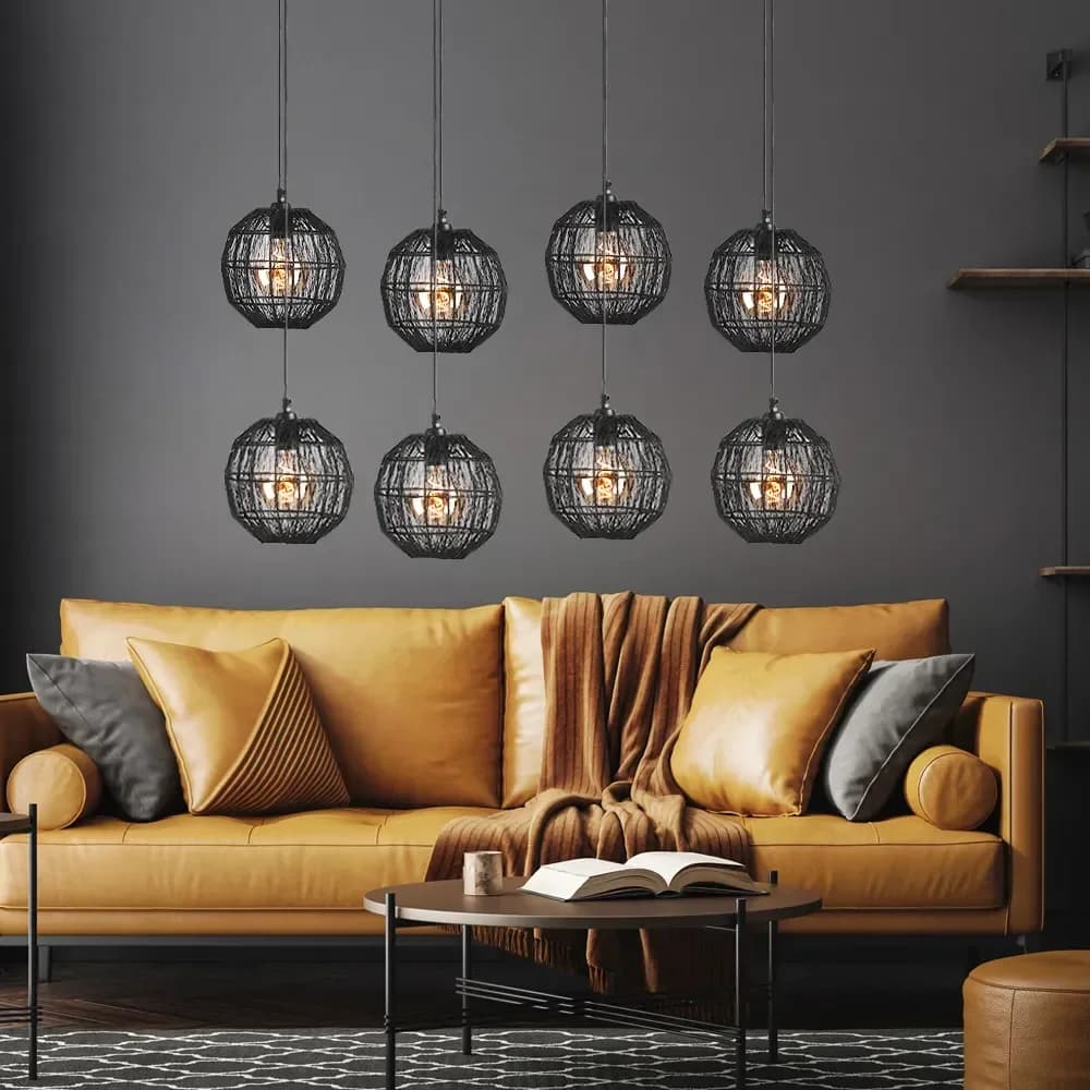 Globo Lighting Hängeleuchte , schwarz , Maße (cm): B: 24 H: 140