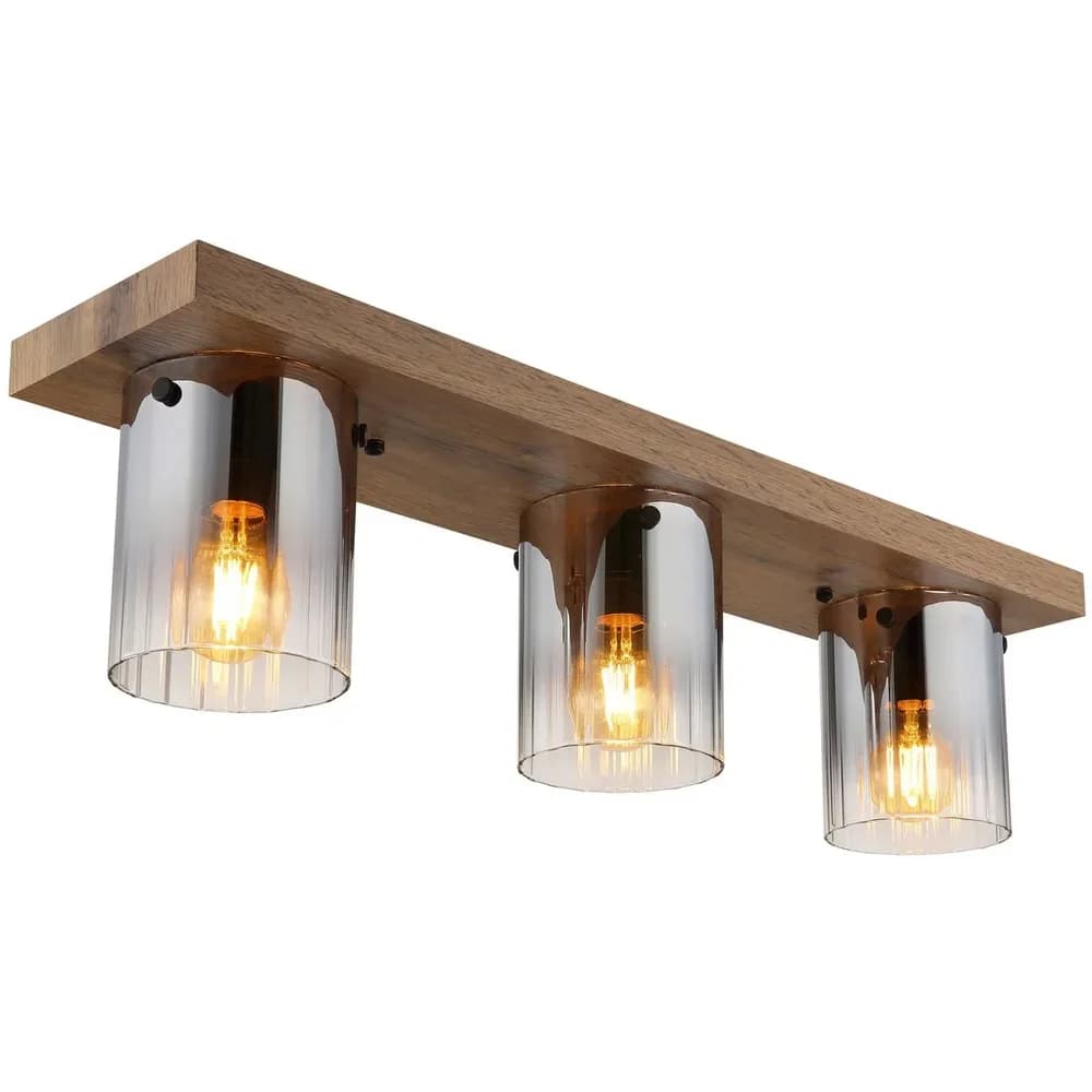 Globo Lighting Deckenleuchte , holzfarben , Maße (cm): B: 71 H: 18