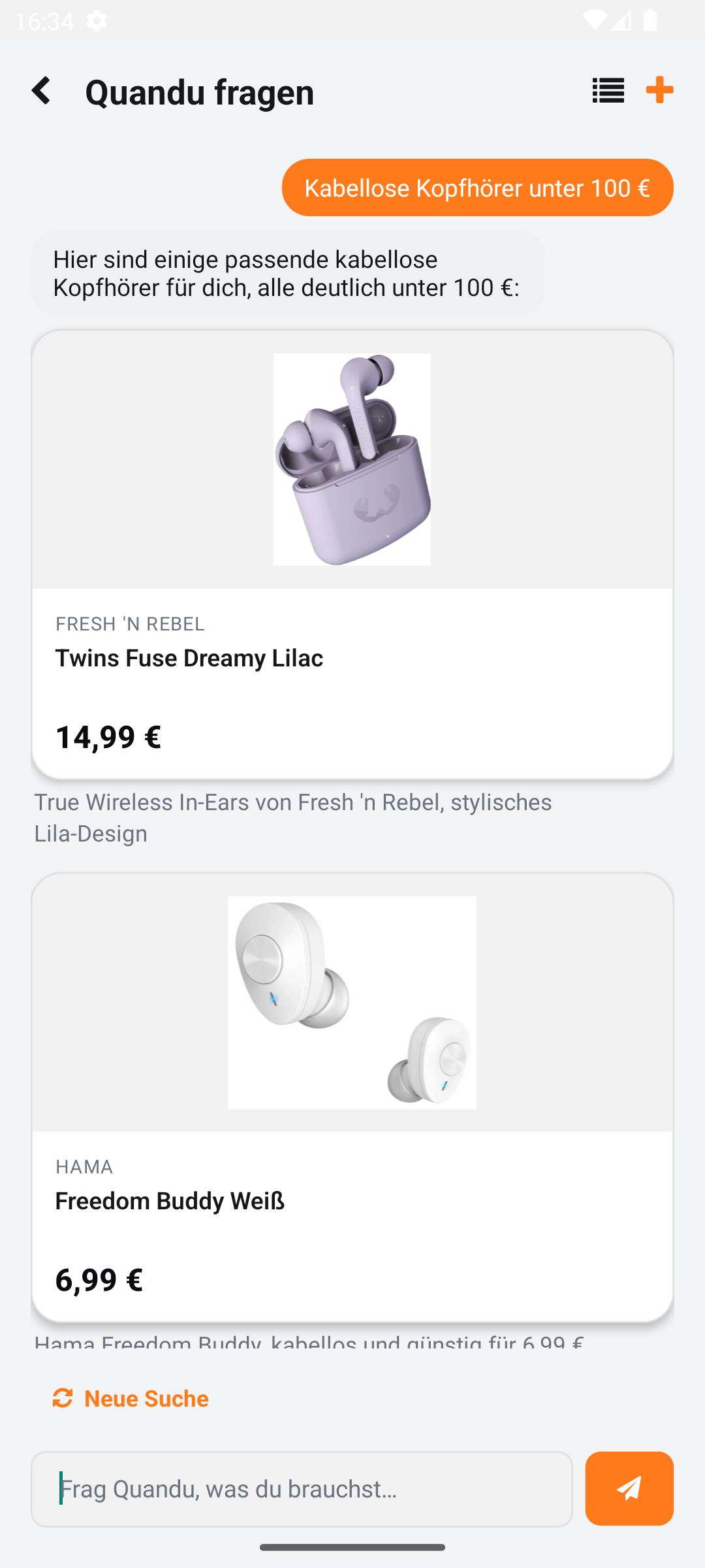 Agentic shopping in the chat